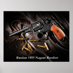 Pôster Revolver Nagant Russo 1895