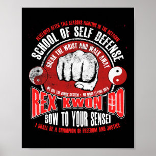 Poster Rex Kwon Do Funny Karate Arts Retro