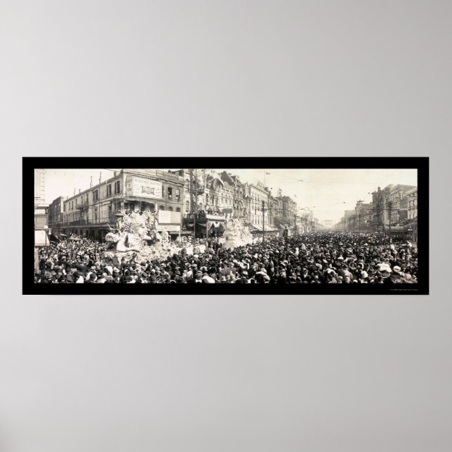 Poster Rex Parade Carnival LA Foto 1913 (Frente)