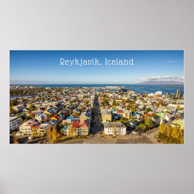 Poster Reykjavik Islândia (Frente)