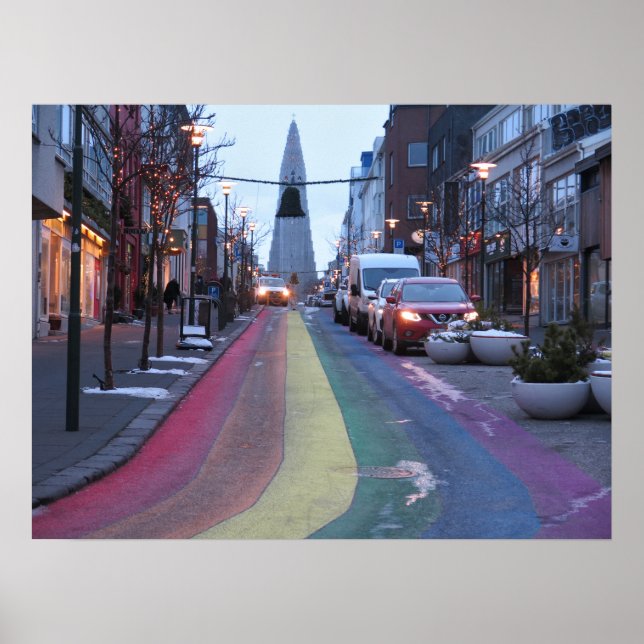 Poster Reykjavík Islândia (Frente)