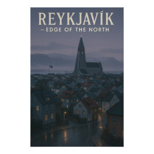 PÔSTER REYKJAVÍK — LIMITE DO NORTEREYKJAVÍK