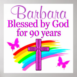 PÔSTER REZA DE ANIVERSÁRIO DE 90 PERSONALIZADA