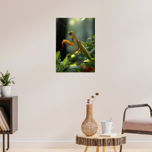 Poster Rezando Mantis na Floresta