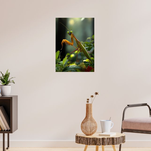 Poster Rezando Mantis na Floresta (Sala de Estar 3)