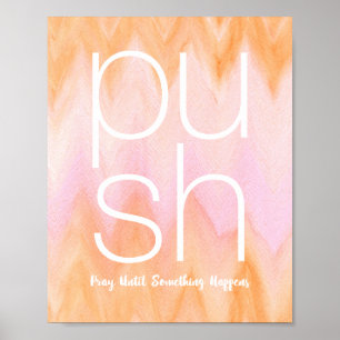 Poster Rezar até que algo aconteça, aquarela