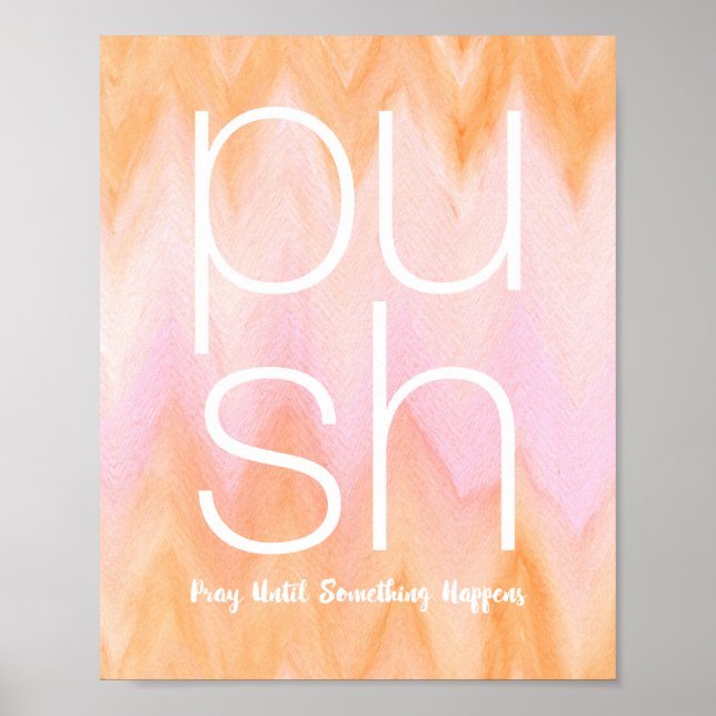 Poster Rezar até que algo aconteça, aquarela (Frente)