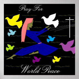 Poster rezar pela paz mundial