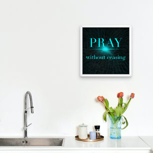 Poster Rezar Sem Fechar Matthew 7:7 Bíblia Verse