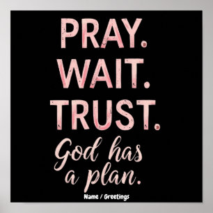 Poster Reze Aguarde Confie – Deus Tem um Plano Inspirador
