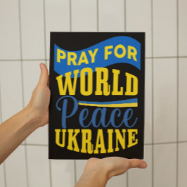 Poster Reze pela Paz Mundial Declaração da Ucrânia