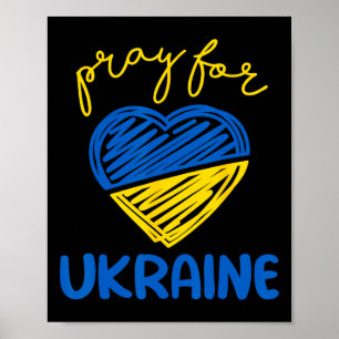 Poster Reze pela Ucrânia - Eu Estou Com a Ucrânia - Apoie