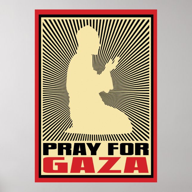 Poster Reze Por Gaza (Frente)