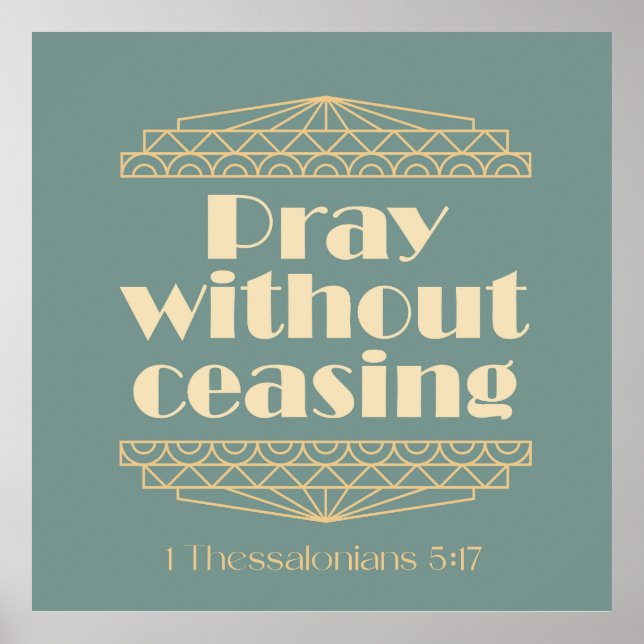 Poster Reze Sem Cessar 1 Tessalónica 5:17 (Frente)