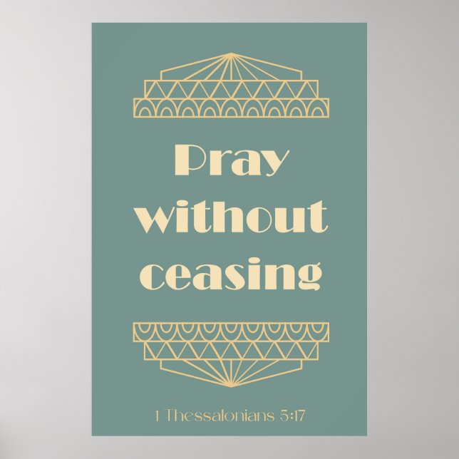 Poster Reze Sem Cessar 1 Tessalónica 5:17 (Frente)