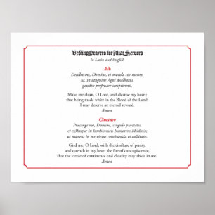 Poster Rezos de Colheita para Servidores Altar (Alb)