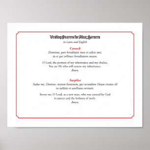 Poster Rezos de Colheita para Servidores Altar (Cassock)