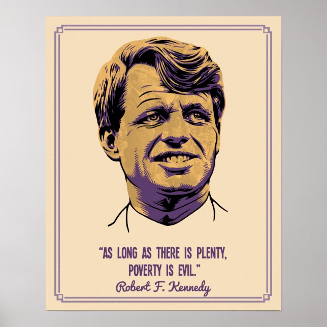 Poster RFK - A pobreza é Mau (Frente)