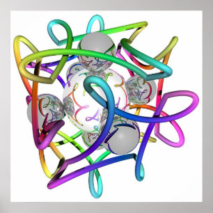 Pôster RGBCube - branco