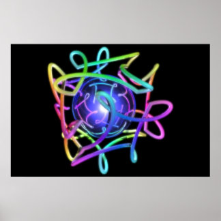 Pôster RGBCube - Preto