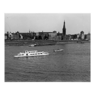 Pôster Rheinschiffahrt Düsseldorf