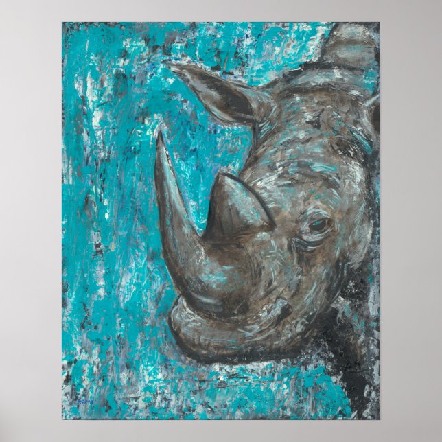 Pôster Rhino380 - Abstrato Rhinosceros Art (Frente)