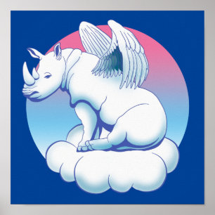 Poster Rhino Angel - Rinoceronte: Consciência de Conserv
