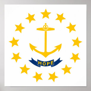 Poster Rhode - bandeira da ilha