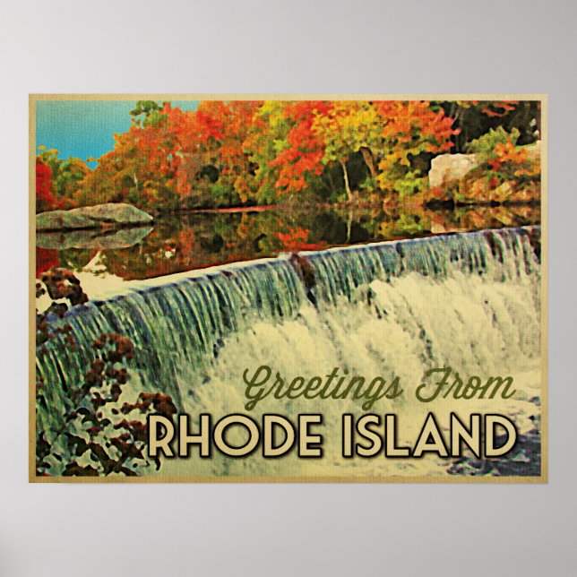 Pôster Rhode Island Saudações (Frente)