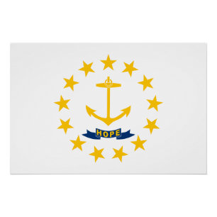 Pôster Rhode Island State Flag
