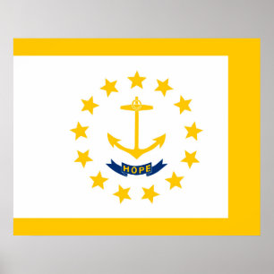 Pôster Rhode Island State Flag Design