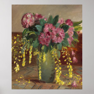 Poster Rhododendrons rosa por Ancher