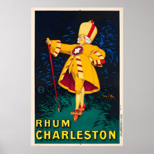 Poster Rhum Charleston Rum Caribenho Bebida Vinho Comida