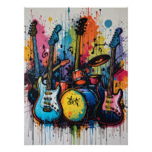 Rhythmic Beats: Musical Graffiti Art