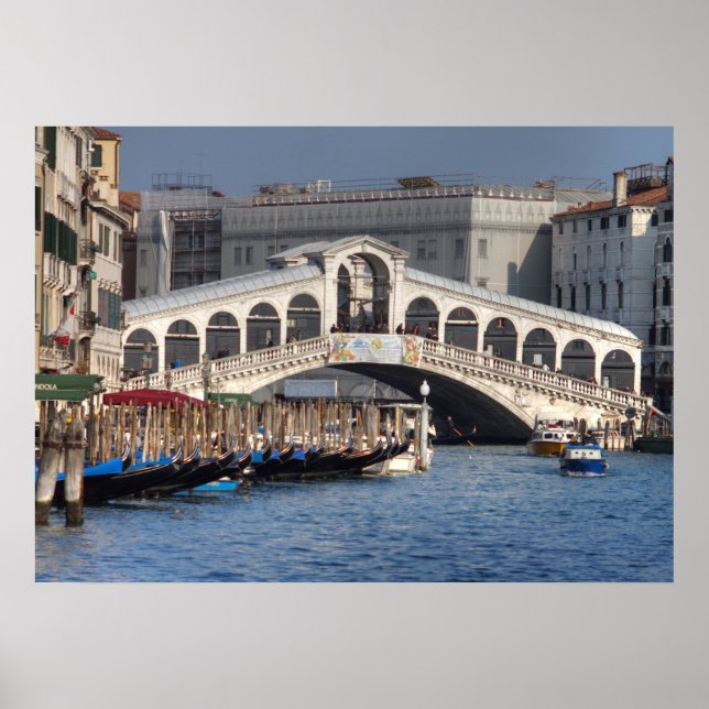 Pôster Rialto Bridge Veneza Itália (Frente)