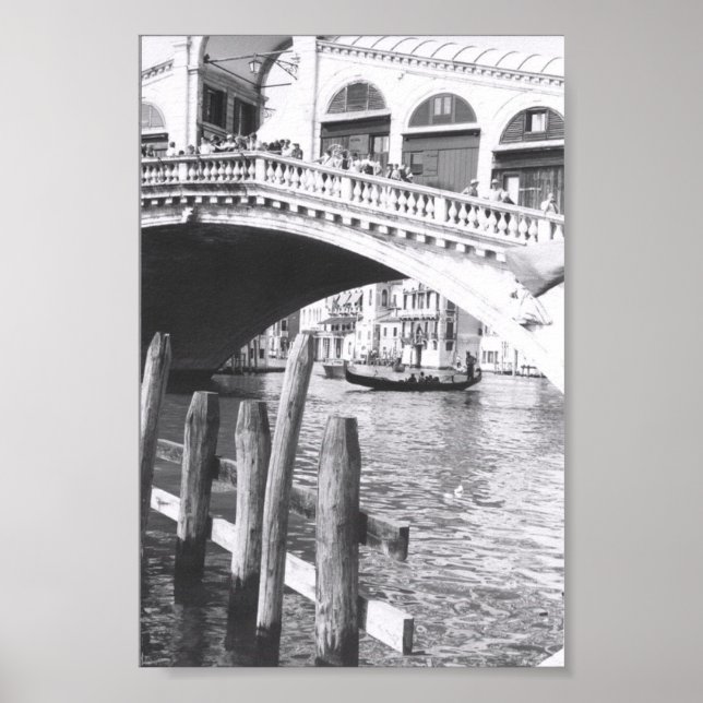 Poster Rialto Bridge Veneza Itália Grande Canal (Frente)