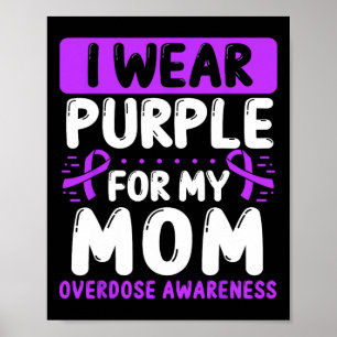 Poster Ribbon Roxo Dia das Mães Mama Consciente do Overdo