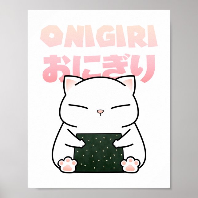 Poster Rice Ball Sushi Cat (Frente)