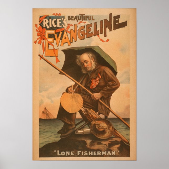 Poster Rice's beautiful Evangeline "Lone Fisherman" (Frente)