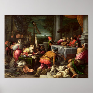 Pôster Rich Man e Lazarus, 1590-95