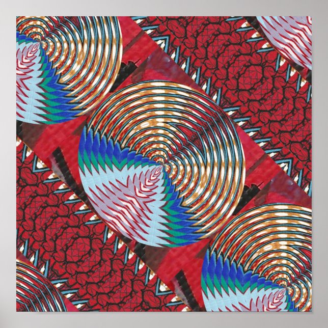 Pôster RICH Oriental ART: Sparkle CHAKRA em Tecido Silken (Frente)