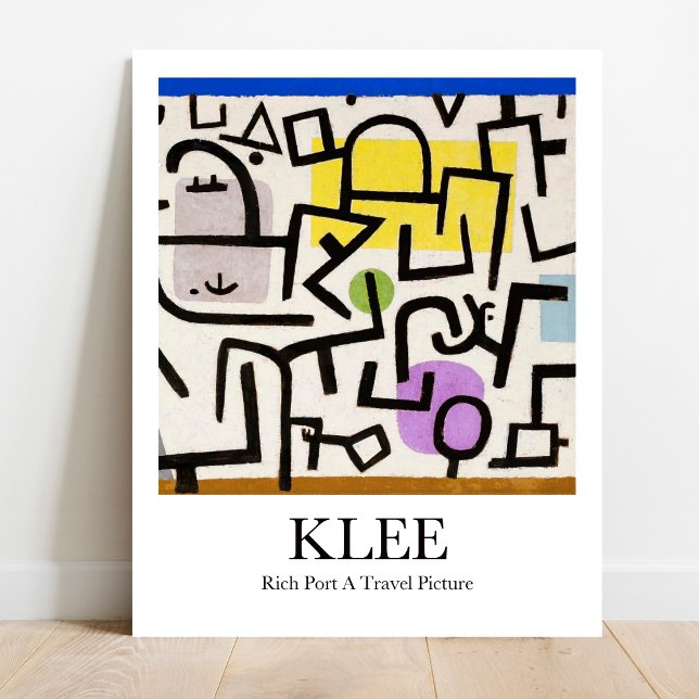 Poster Rich Port A Viagem Picture de Paul Klee 2 (Klee's Rich Port: Bold & Beautiful! Museum-quality poster)