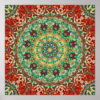 Poster Rich Reds Mandala