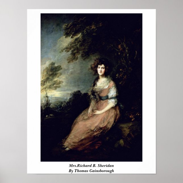 Poster Richard B. Sheridan Por Thomas Gainsborough (Frente)