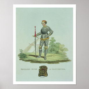 Poster Richard III (1452-85) 1470, gravado por W. Maddock
