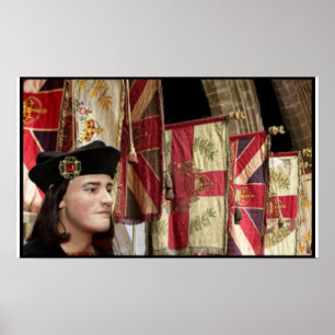 Pôster Richard III e bandeiras da heráldica