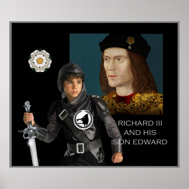 Pôster Richard III e seu filho Edward (Frente)