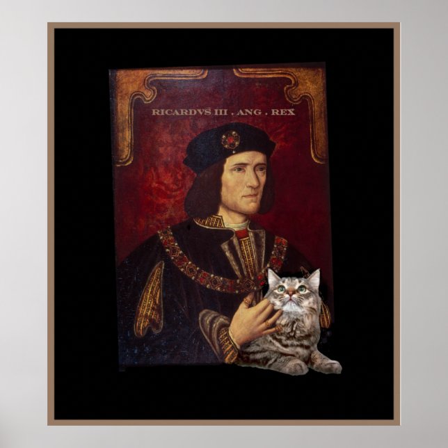Pôster Richard III e seu gato (Frente)