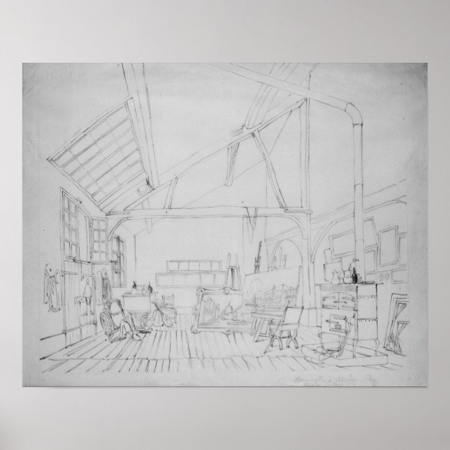 Poster Richard Parkes Bonington's studio in Paris (Frente)