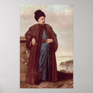 Poster Richard Pococke no traje oriental, 1738